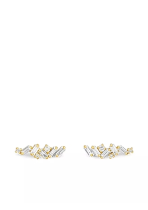 Suzanne Kalan 18K yellow gold Frenzy diamond stud earrings