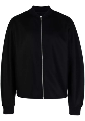 Jil Sander zip-up wool bomber jacket - Blue