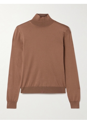 Ralph Lauren Collection - Silk-blend Turtleneck Sweater - Brown - xx small,x small,small,medium,large,x large