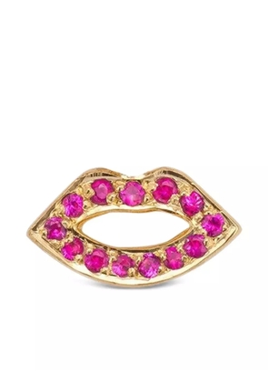 ROBINSON PELHAM 14K yellow gold Lips earring - Pink