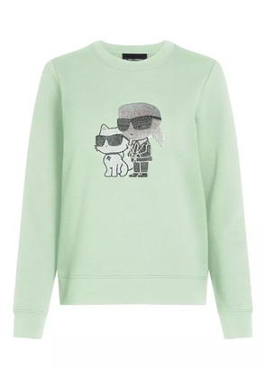 Karl Lagerfeld Ikon Karl & Choupette sweatshirt - Green