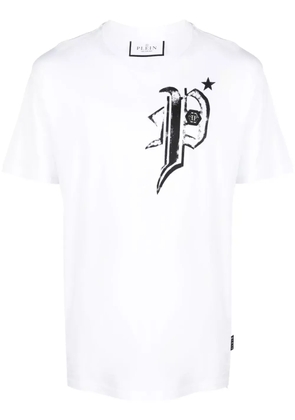 Philipp Plein logo-print cotton T-shirt - White
