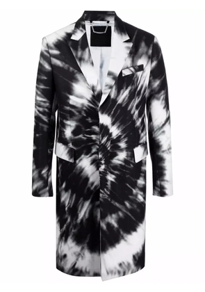 Philipp Plein single-breasted tie-dye coat - Black