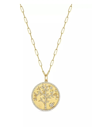 Tanya Farah 18K yellow gold Tree of Life diamond necklace