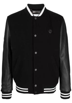 Philipp Plein studded-skull bomber jacket - Black