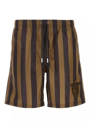 FENDI printed swim shorts - Brown