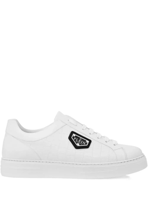 Philipp Plein leather sneakers - White