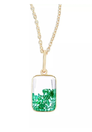 Moritz Glik 18K yellow gold emerald and sapphire necklace