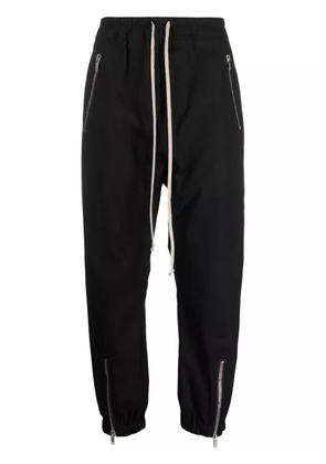 Rick Owens zip-detail drawstring jersey joggers - Black