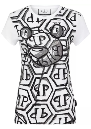 Philipp Plein Teddy bear-embellished T-shirt - White