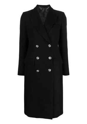 Philipp Plein double-breasted mid-length coat - Black