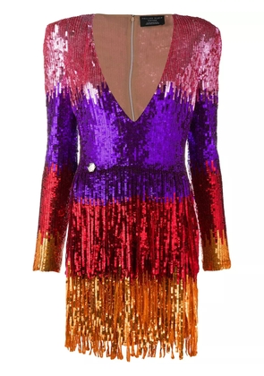 Philipp Plein colour-block mini dress - Pink