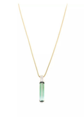 YI Collection 18K yellow gold Jumbo Deco diamond and tourmaline necklace