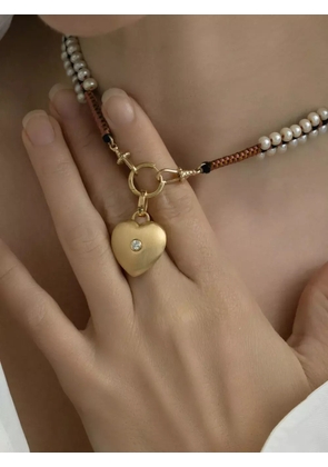 Marie Lichtenberg 14K yellow gold diamond heart-shaped pendant