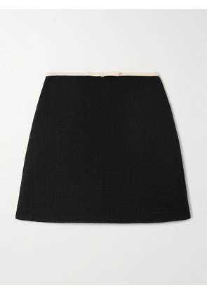 Valentino Garavani - Bow-embellished Wool-blend Tweed Mini Skirt - Black - IT36,IT38,IT40,IT42,IT44,IT46,IT48
