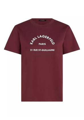 Karl Lagerfeld logo-print T-shirt - Red