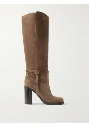 Brunello Cucinelli - Suede Knee Boots - Brown - IT36,IT36.5,IT37,IT37.5,IT38,IT38.5,IT39,IT39.5,IT40,IT40.5,IT41
