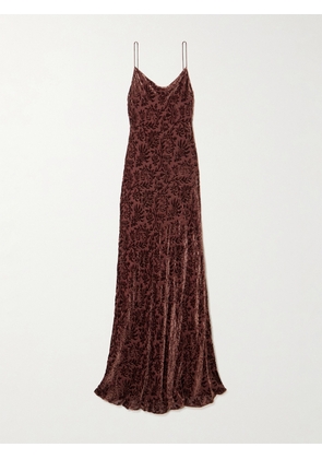 Veronica Beard - Jolynn Devoré-velvet Maxi Dress - Purple - US0,US2,US4,US6,US8,US10,US12