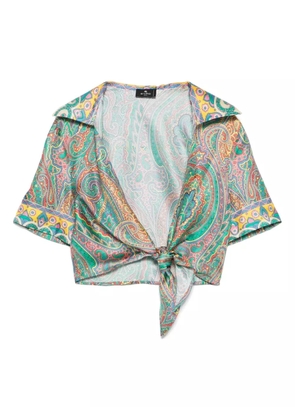 ETRO paisley-print beach cover up - Green