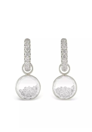 Moritz Glik 18K white gold Shaker Hugger diamond earrings - Silver