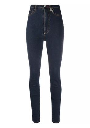 Philipp Plein super high rise jeggings - Blue