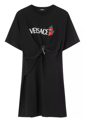 Versace Safety Pin embroidered T-shirt dress - Black