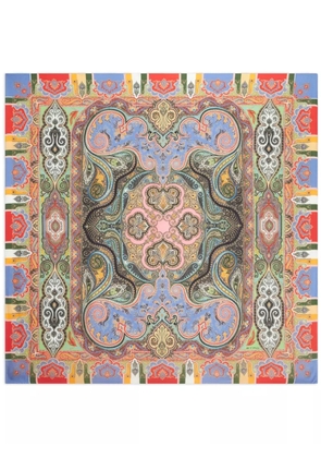 ETRO paisley-print cashmere blend scarf - Green