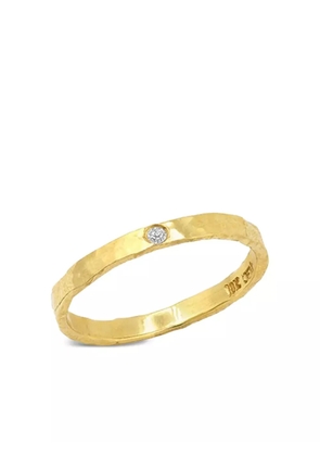Jennifer Meyer 18K yellow gold hammered diamond ring