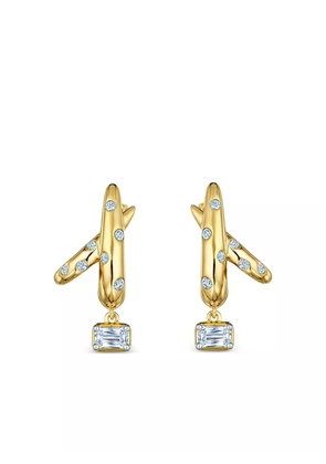 KWIAT 18K yellow gold diamond Crossover earrings