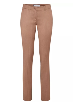 Philipp Plein pinstripe chinos-fit trousers - Brown