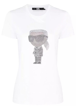Karl Lagerfeld Ikon rhinestone-embellished T-shirt - White