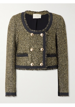 Ulla Johnson - Anisa Double-breasted Grosgrain-trimmed Metallic Tweed Jacket - Multi - US0,US2,US4,US6,US8,US10