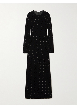 RABANNE - Studded Wool Maxi Dress - Black - x small,small,medium,large,x large