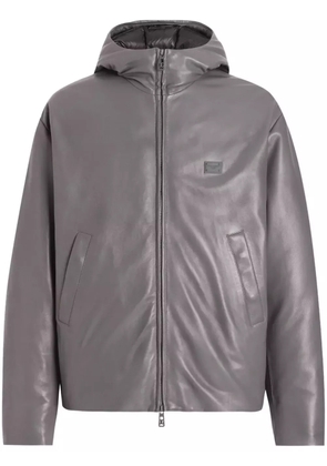 Dolce & Gabbana logo-plaque bomber jacket - Grey