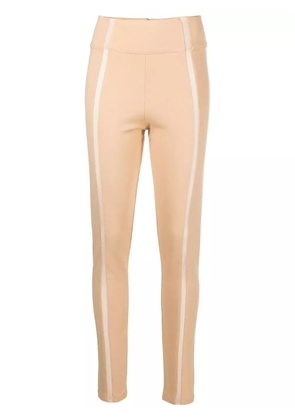 Philipp Plein sheer-panel leggings - Neutrals
