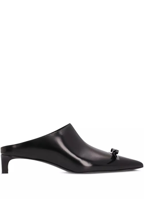 Jil Sander 25mm bow-detail leather mules - Black
