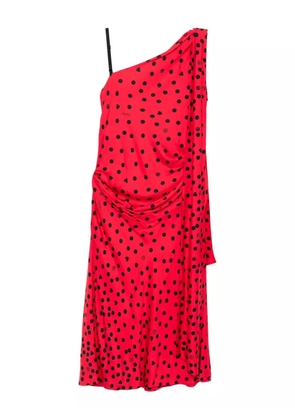 Moschino graphic-print asymmetric dress - Red