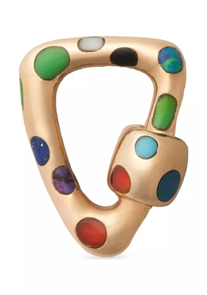 Marla Aaron 18K rose gold multi-stone Freeform Inlay Lock pendant - Pink