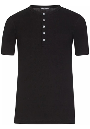 Dolce & Gabbana fine-rib cotton T-shirt - Black