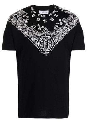 Philipp Plein SS paisley-print round-neck T-shirt - Black