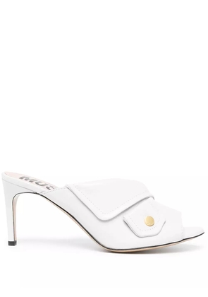 Moschino open-toe leather sandals - White