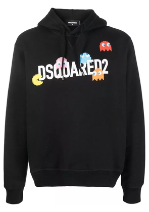 DSQUARED2 logo-print cotton hoodie - Black