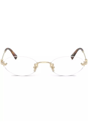 Miu Miu Eyewear oval-frame glasses - Gold