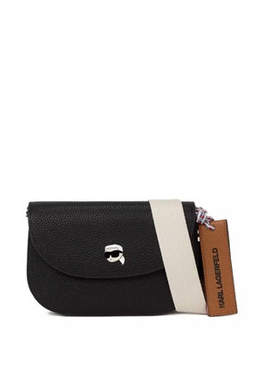 Karl Lagerfeld Ikon flap crossbody bag - Black
