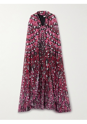 Mary Katrantzou - Printed Chiffon Gown - Pink - UK 8,UK 10,UK 12,UK 14,UK 16,UK 18