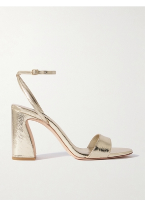 Loeffler Randall - Malia Metallic Crinkled-leather Sandals - Gold - US5,US6,US7,US8,US9,US10,US11,US12