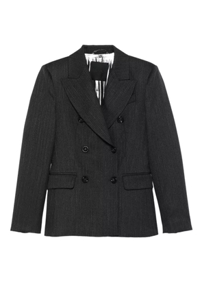 LIU JO pinstripe double-breasted blazer - Grey