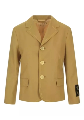 Marni button logo blazer - Neutrals