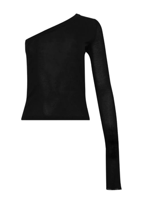 Rick Owens one-shoulder long-sleeve top - Black