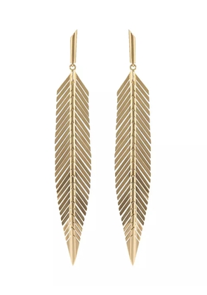 Cadar 18kt rose gold Feather drop earrings - Pink